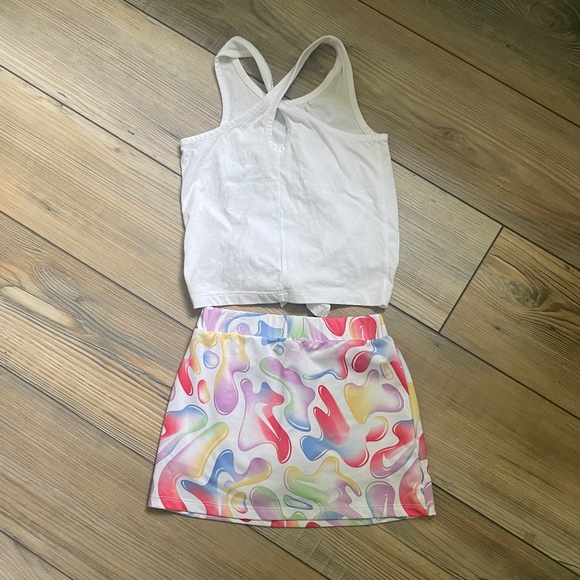 Nike Girls Tank Top and Printed Scooter Skirt Set Size 6 - Picture 2 of 4